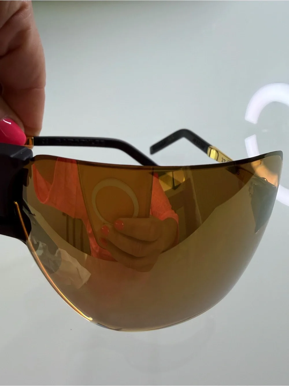 Gargoyles 2016 Limited Edition Shield Sunglasses 37 Golds Rare NWT